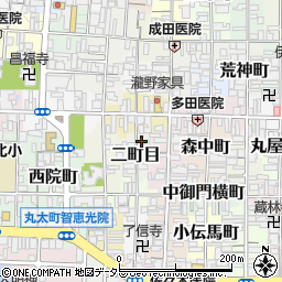 京都府京都市上京区二町目636周辺の地図