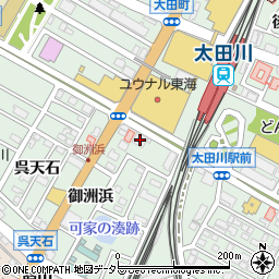 愛知県東海市大田町蟹田34周辺の地図