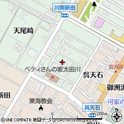愛知県東海市大田町天尾崎周辺の地図