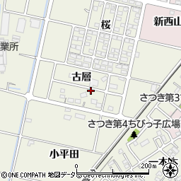 愛知県豊田市花園町古層周辺の地図