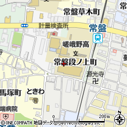 京都府京都市右京区常盤段ノ上町周辺の地図