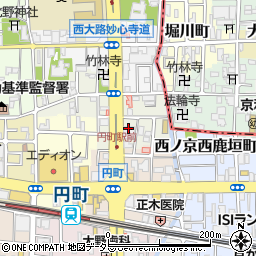 京都府京都市中京区西ノ京北円町周辺の地図