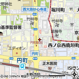 京都府京都市中京区西ノ京北円町周辺の地図