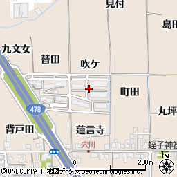 京都府亀岡市吉川町穴川（吹ケ）周辺の地図
