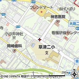 滋賀県草津市大路周辺の地図