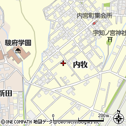 静岡県静岡市葵区内牧159周辺の地図