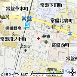 京都府京都市右京区常盤窪町周辺の地図