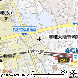 梅津塾北嵯峨教室周辺の地図
