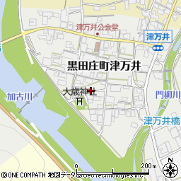 兵庫県西脇市黒田庄町津万井周辺の地図