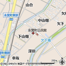 愛知県豊田市永覚町下山畑周辺の地図