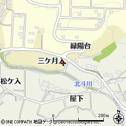 愛知県岡崎市細川町三ケ月入周辺の地図
