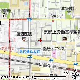 京都府京都市中京区西ノ京伯楽町周辺の地図
