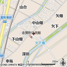 愛知県豊田市永覚町中山畑38周辺の地図