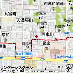 京都府京都市上京区西東町周辺の地図