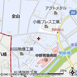 愛知県豊田市駒新町金山86周辺の地図