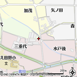 京都府亀岡市稗田野町柿花三十代周辺の地図