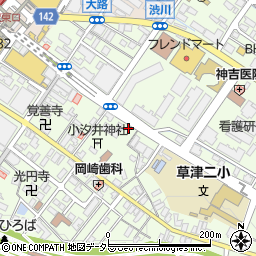 ニッポンレンタカー草津駅東口営業所周辺の地図