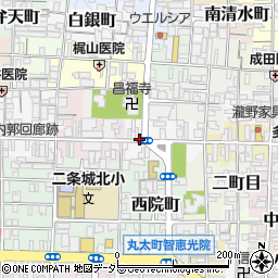 京都府京都市上京区中村町周辺の地図