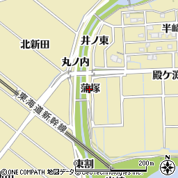 愛知県刈谷市泉田町蒲塚周辺の地図