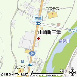 兵庫県宍粟市山崎町三津92周辺の地図