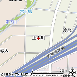 愛知県豊田市鴛鴨町上本川周辺の地図