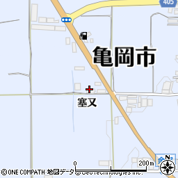 京都府亀岡市余部町塞又周辺の地図
