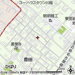 三重県川越町（三重郡）豊田周辺の地図