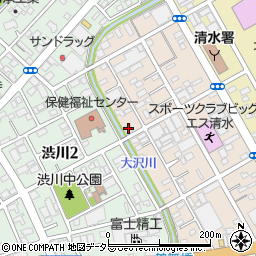 静岡県静岡市清水区西大曲町10-21周辺の地図