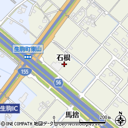 愛知県豊田市花園町（石根）周辺の地図