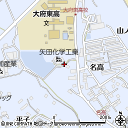 愛知県大府市横根町膝折周辺の地図