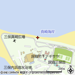 三保真崎海水浴場周辺の地図