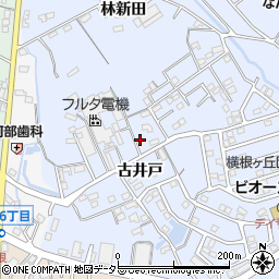 愛知県大府市横根町古井戸周辺の地図
