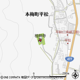 桂林寺周辺の地図