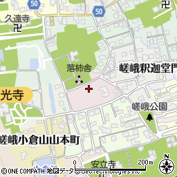 京都府京都市右京区嵯峨小倉山緋明神町周辺の地図