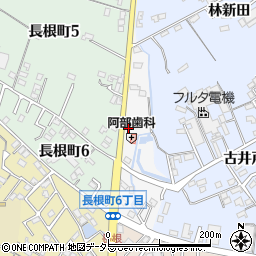 愛知県大府市大府町長根周辺の地図