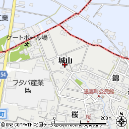 愛知県知立市逢妻町城山周辺の地図