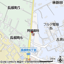 愛知県大府市大府町（長根）周辺の地図