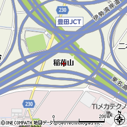 愛知県豊田市鴛鴨町稲荷山周辺の地図