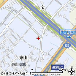 愛知県豊田市生駒町宝49周辺の地図