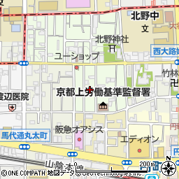 京都府京都市中京区西ノ京大炊御門町周辺の地図