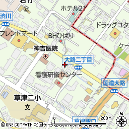 京都信用金庫草津支店周辺の地図