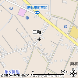 愛知県豊田市若林東町（三和）周辺の地図