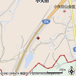 岡山県勝田郡勝央町小矢田周辺の地図
