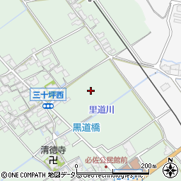 滋賀県蒲生郡日野町三十坪周辺の地図