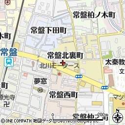 京都府京都市右京区常盤北裏町周辺の地図