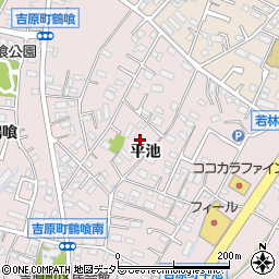 愛知県豊田市吉原町平池周辺の地図