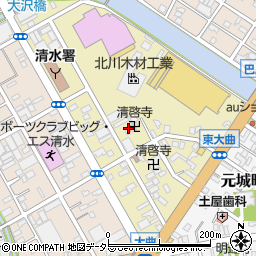 静岡県静岡市清水区東大曲町周辺の地図
