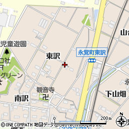 愛知県豊田市永覚町東訳周辺の地図