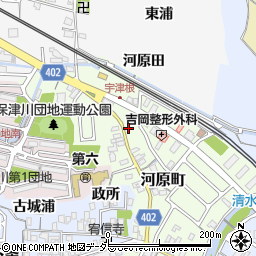 京都府亀岡市河原町76周辺の地図