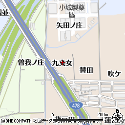 京都府亀岡市吉川町穴川九文女周辺の地図